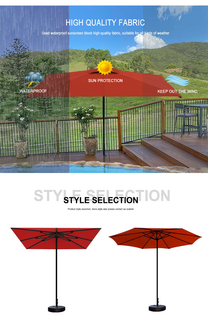 Custom printed beach umbrella — waterproof and UPF50+ canopy