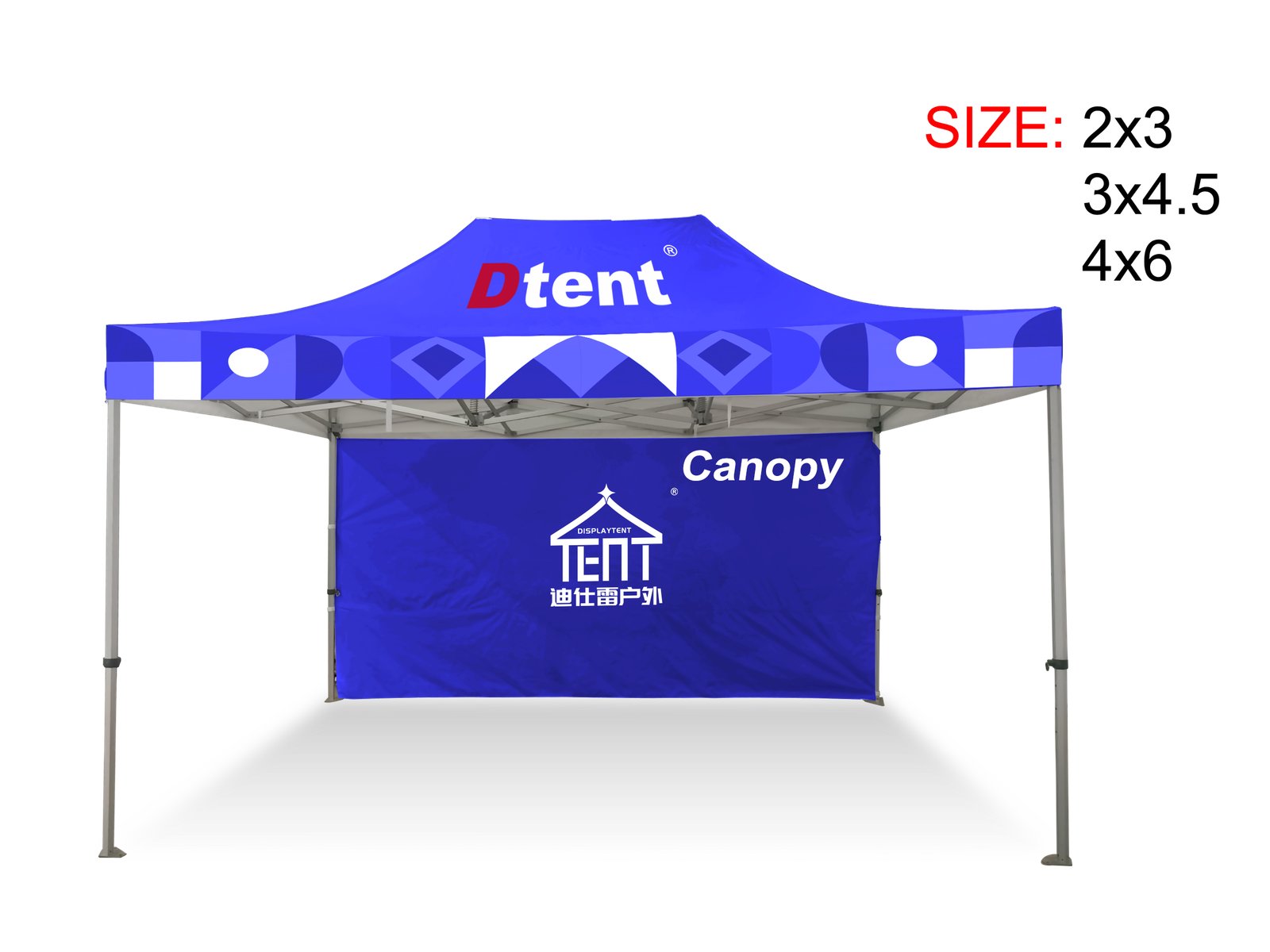 10x15 ft booth kit canopy size diagram