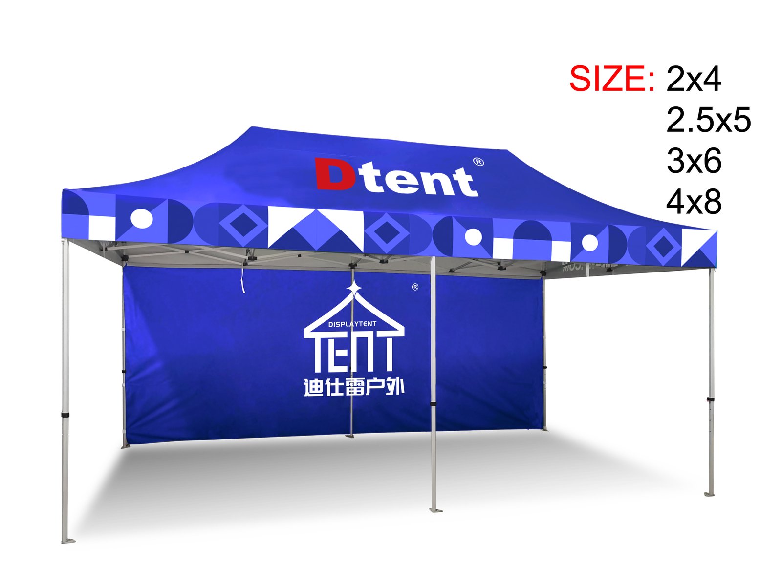 10x20 ft booth kit canopy size diagram
