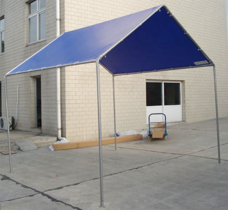 Heavy duty peak-roof carport tent for vehicle storage