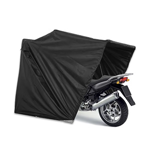 Compact motorcycle storage shelter tent